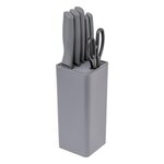 FIVE Bloc 5 Couteaux Avec Ciseaux  Néo  36cm Gris