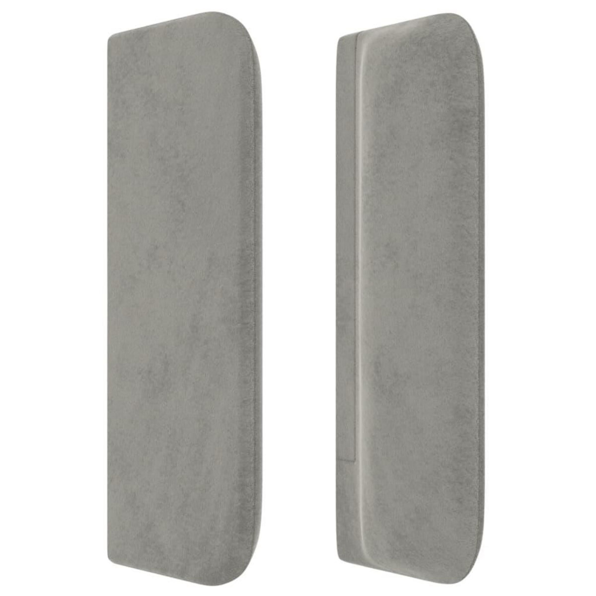 VIDAXL Tete de lit avec oreilles Gris clair 83x16x78/88 cm Velours