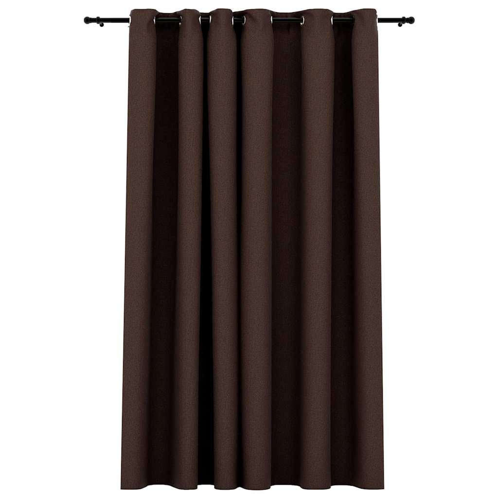Voir la diapositive 2 : VIDAXL Rideau occultant Aspect de lin avec œillets Taupe 290x245 cm