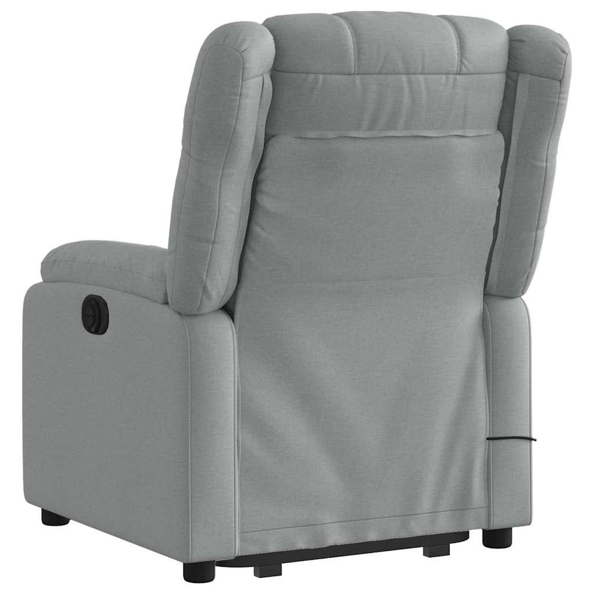 Voir la diapositive 5 : VIDAXL Fauteuil de massage inclinable Gris clair Tissu