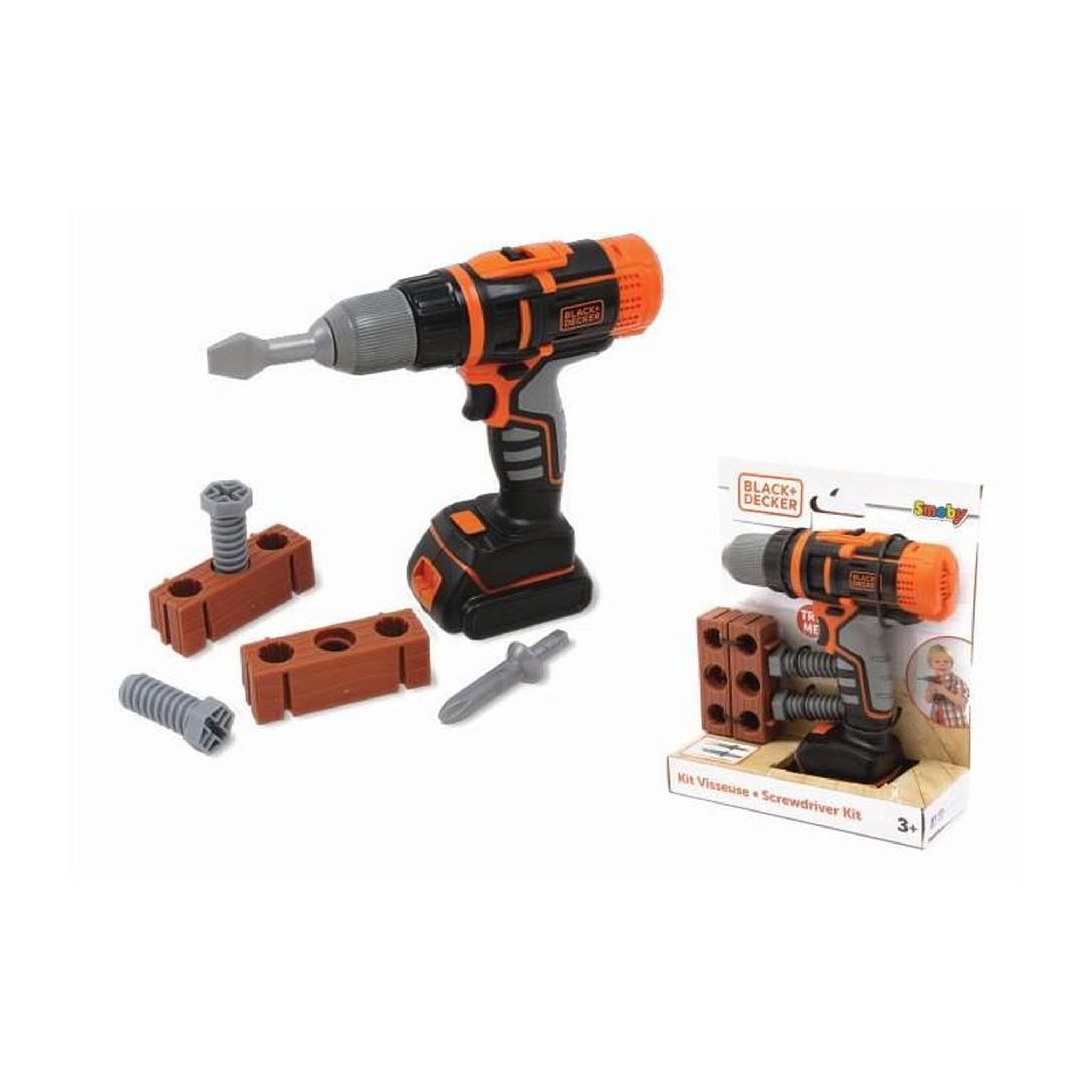 Voir la diapositive 2 : SMOBY Smoby - Black+Decker - Perceuse Visseuse Mécanique