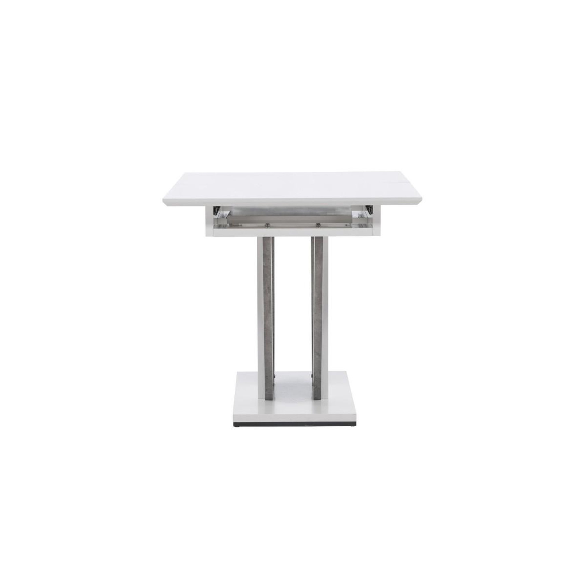Voir la diapositive 2 : Paris Prix Table à manger extensible  disa  120-160cm blanc