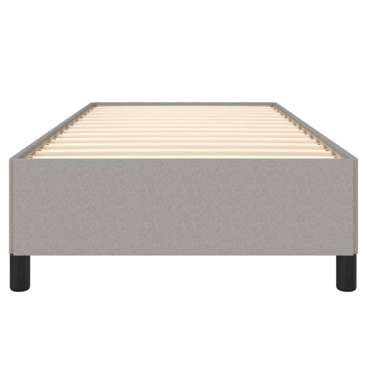 VIDAXL Cadre de lit sans matelas gris clair 90x190 cm tissu