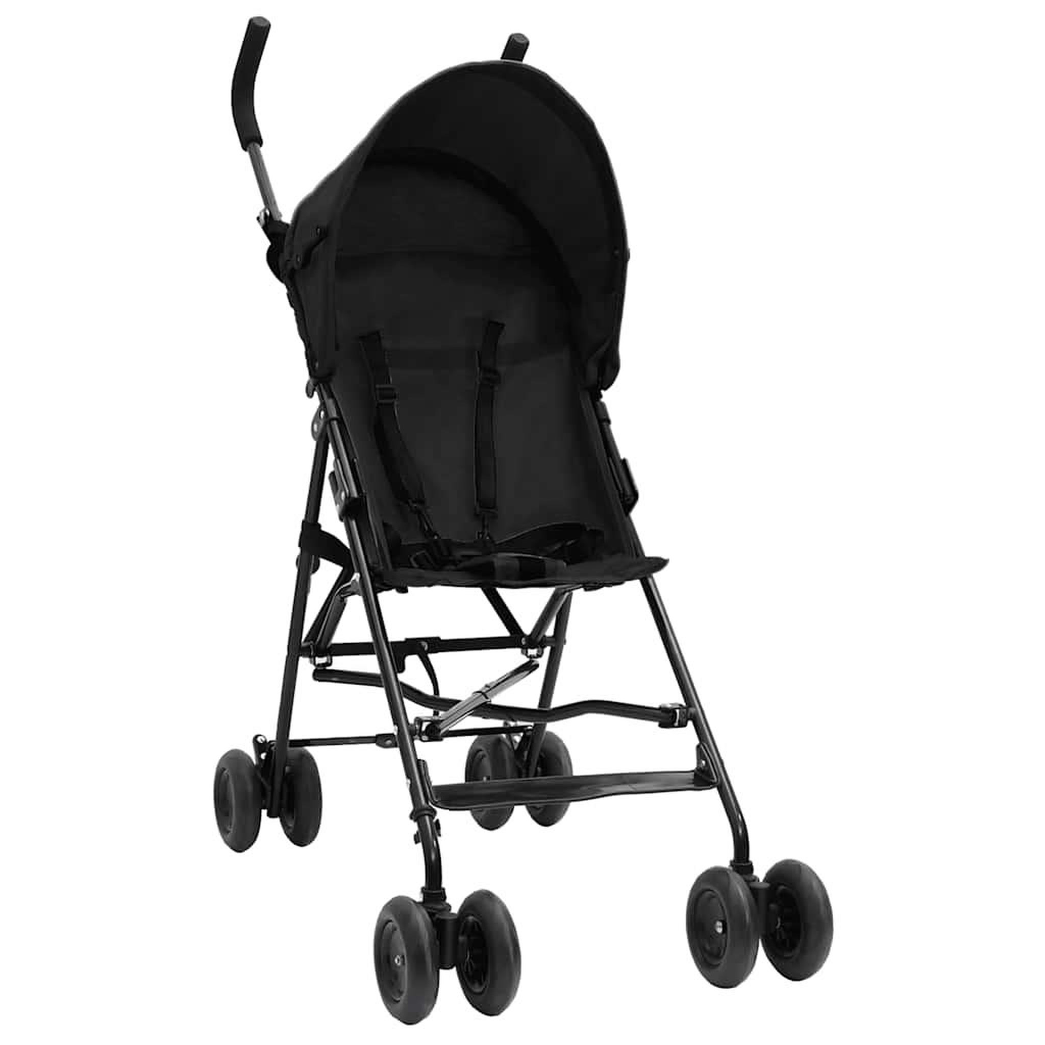 Voir la diapositive 1 : VIDAXL Poussette bebe Anthracite et noir Acier