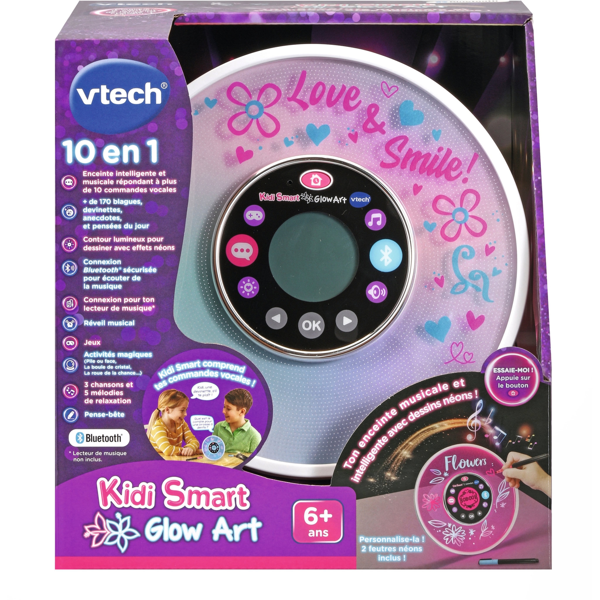 Voir la diapositive 4 : VTECH Enceinte musicale KidiSmart Glow Art