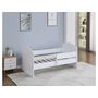 Voir la diapositive 2 : Habitat et Jardin Lit enfant avec barrière  Victoria  - Bois - Blanc - 80 x 160 cm