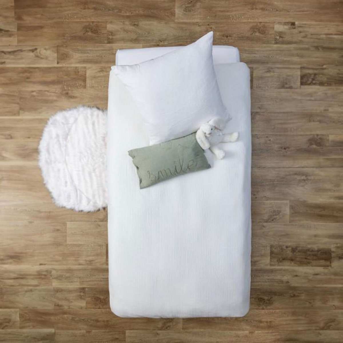 Atmosphera Kids Parure de Lit 2 Pièces  Milo  140x200 Blanc