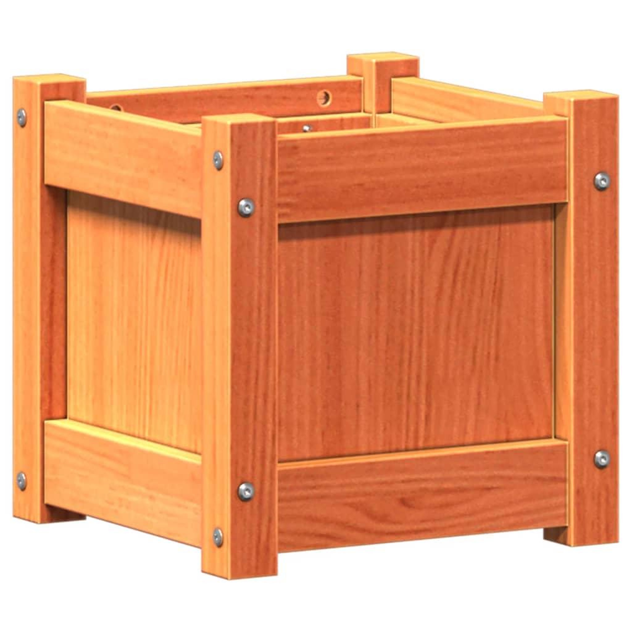 Voir la diapositive 5 : VIDAXL Jardinieres 2 pcs cire marron bois de pin massif