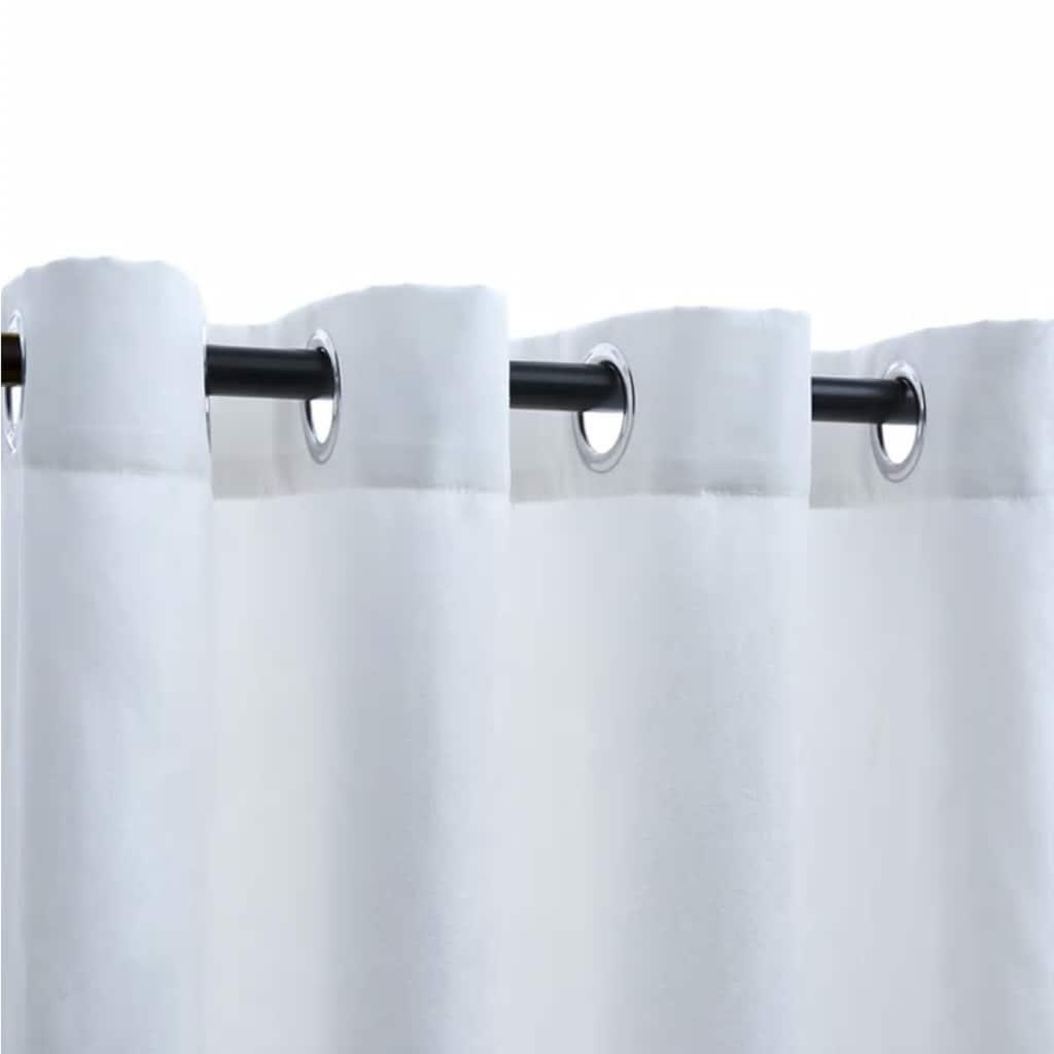 Voir la diapositive 3 : VIDAXL Rideau occultant et anneaux en metal 2pcs Blanc casse 140x175cm