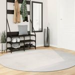 VIDAXL Tapis IZA poils courts style scandinave creme Ø 200 cm