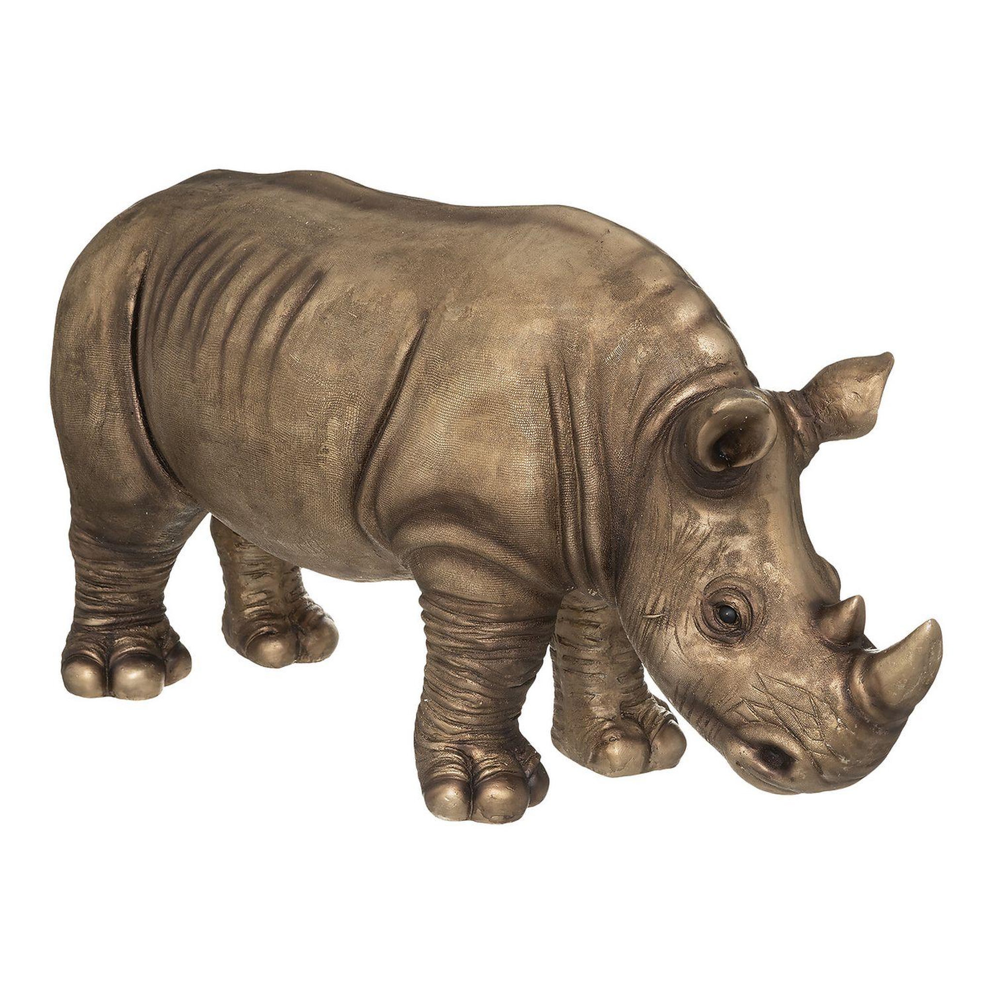 ATMOSPHERA Rhinocéros décoration extérieur mgo - doré