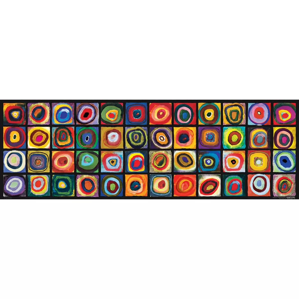 Eurographics Puzzle 1000 pièces panoramique : Etudes de couleurs, Wassily Kandinsky