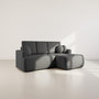 Voir la diapositive 1 : BEST MOBILIER Candela - canapé d'angle droit 4 places - convertible avec coffre - en tissu bouclette