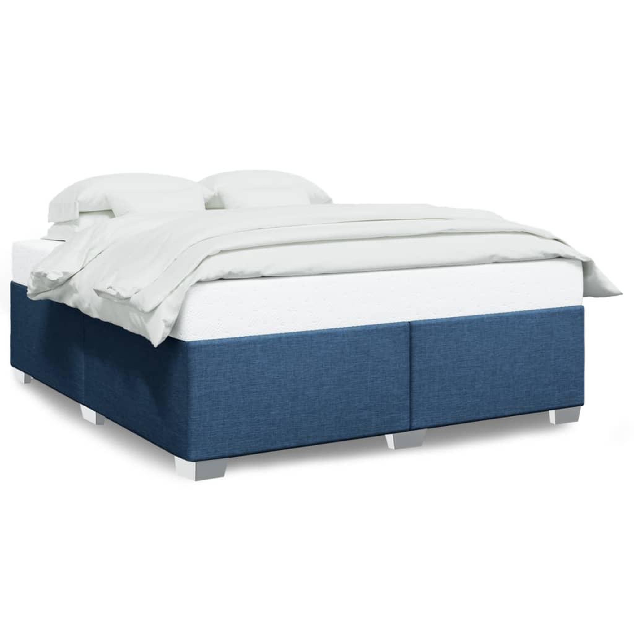 Voir la diapositive 2 : VIDAXL Cadre de lit sans matelas bleu 200x200 cm tissu