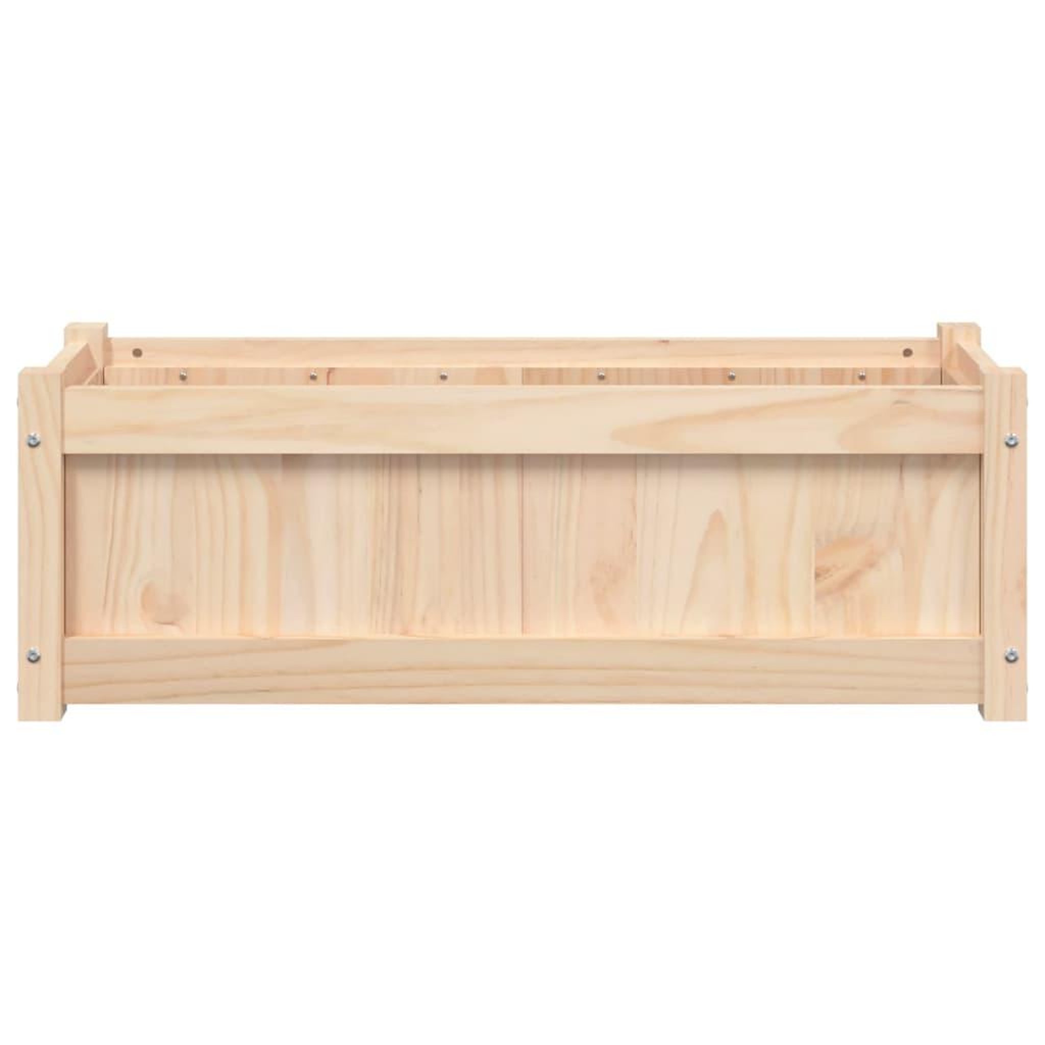 Voir la diapositive 5 : VIDAXL Jardiniere d'exterieur 90x31x31 cm bois de pin massif