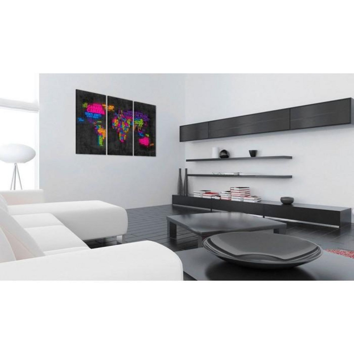 Paris Prix Tableau en Liège  Carte du Monde - Mappa Del Mondo