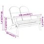 Voir la diapositive 6 : VIDAXL Banc de jardin Adirondack et coussins 126 cm bois massif acacia