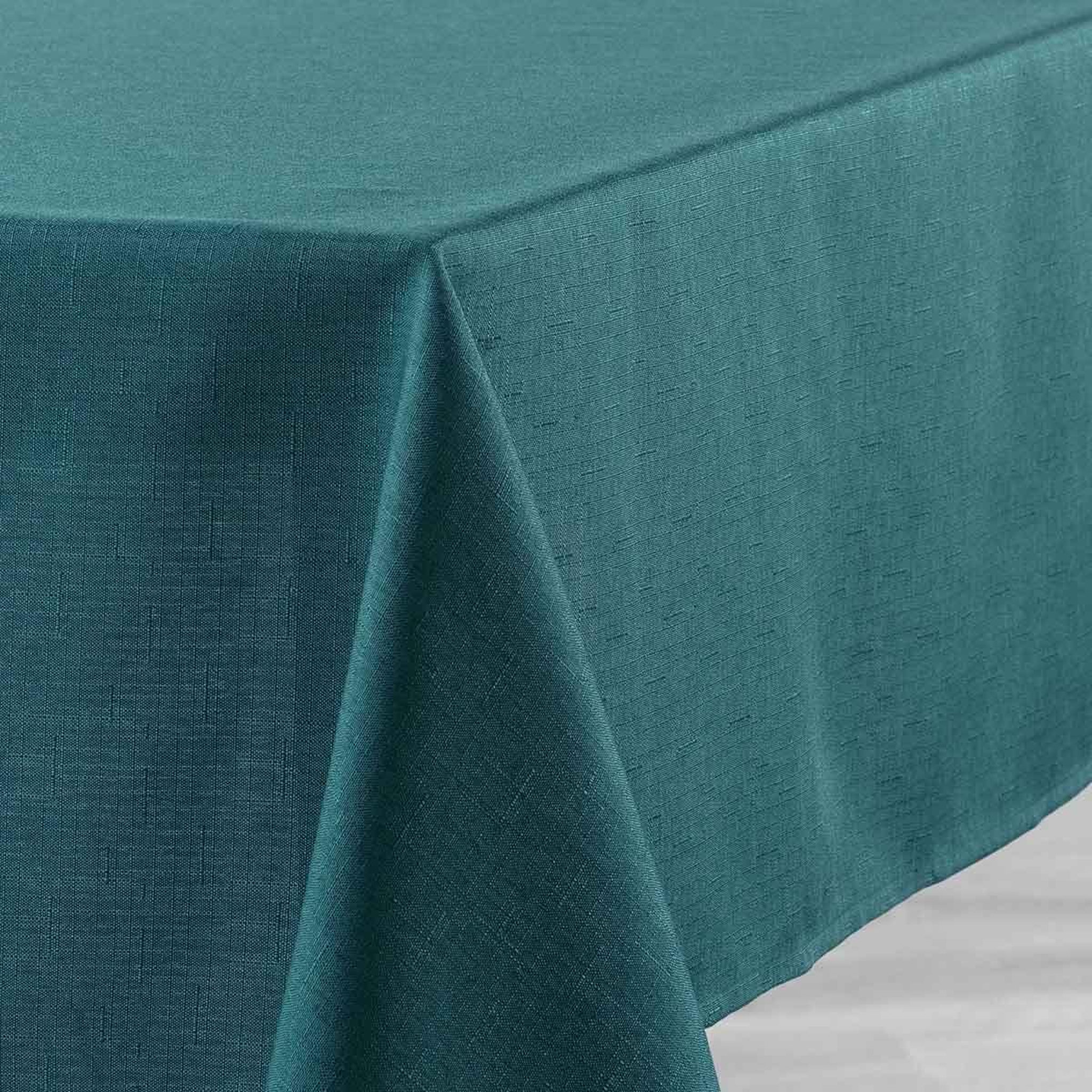 Voir la diapositive 2 : Douceur d'Intérieur Nappe enduit  newton  140x250cm émeraude