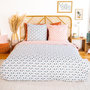 Voir la diapositive 2 : Home collection Parure Housse De Couette 3pcs 200x200 100% Coton Bci Adouci 57 Fils Mig - Volea
