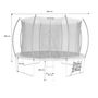 Voir la diapositive 2 : SWEEEK Trampoline rond Ø 370cm gris - Saturne Inner XXL – trampoline de jardin avec filet de protection intérieur. échelle. bâche. filet pour chaussures et kit d'ancrage