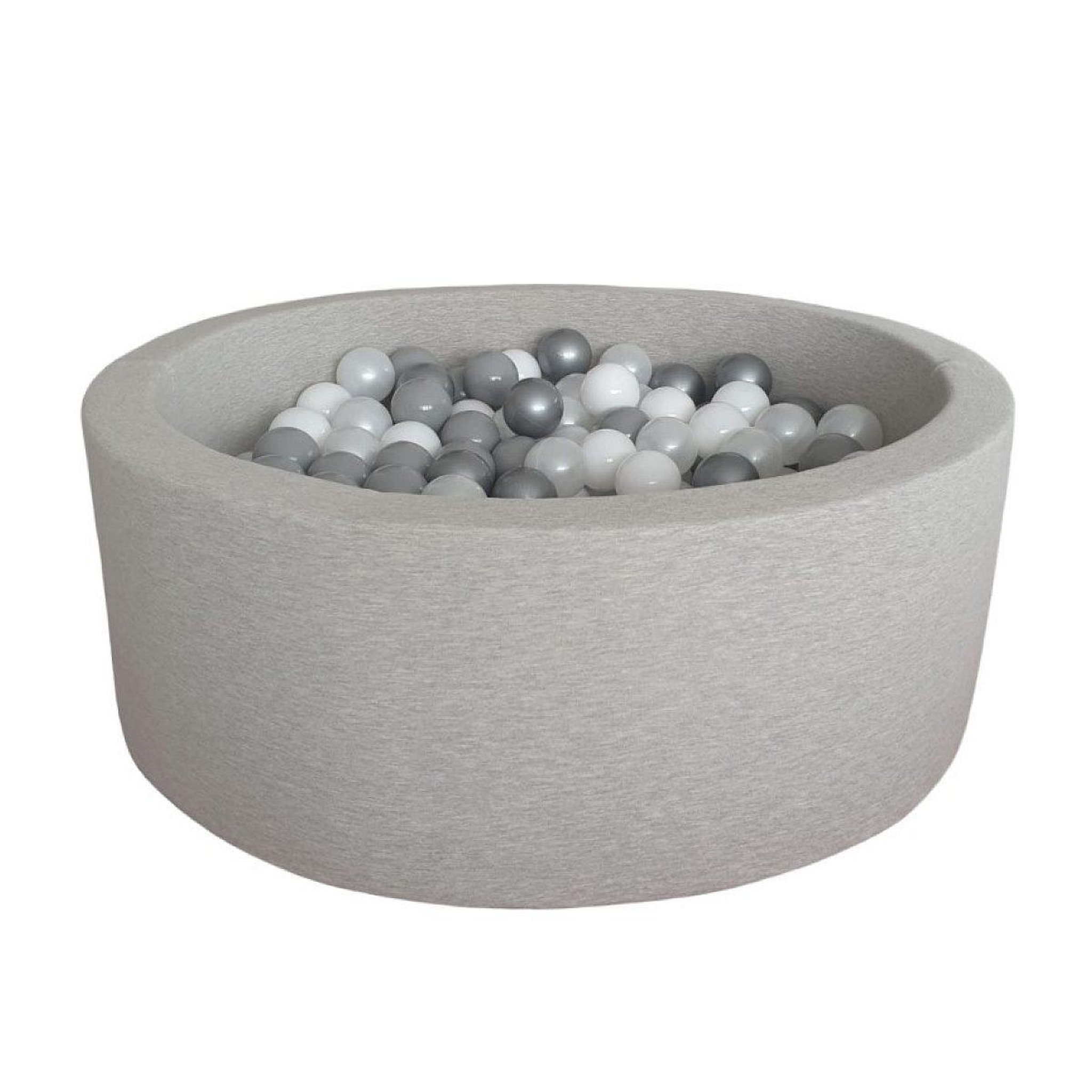 MONIO FOR KIDS Piscine à balles 90 cm gris clair + 200 balles