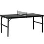 Voir la diapositive 1 : HOMCOM Mini table de ping pong pliable dim. 152 x 76 x 72 cm noir blanc