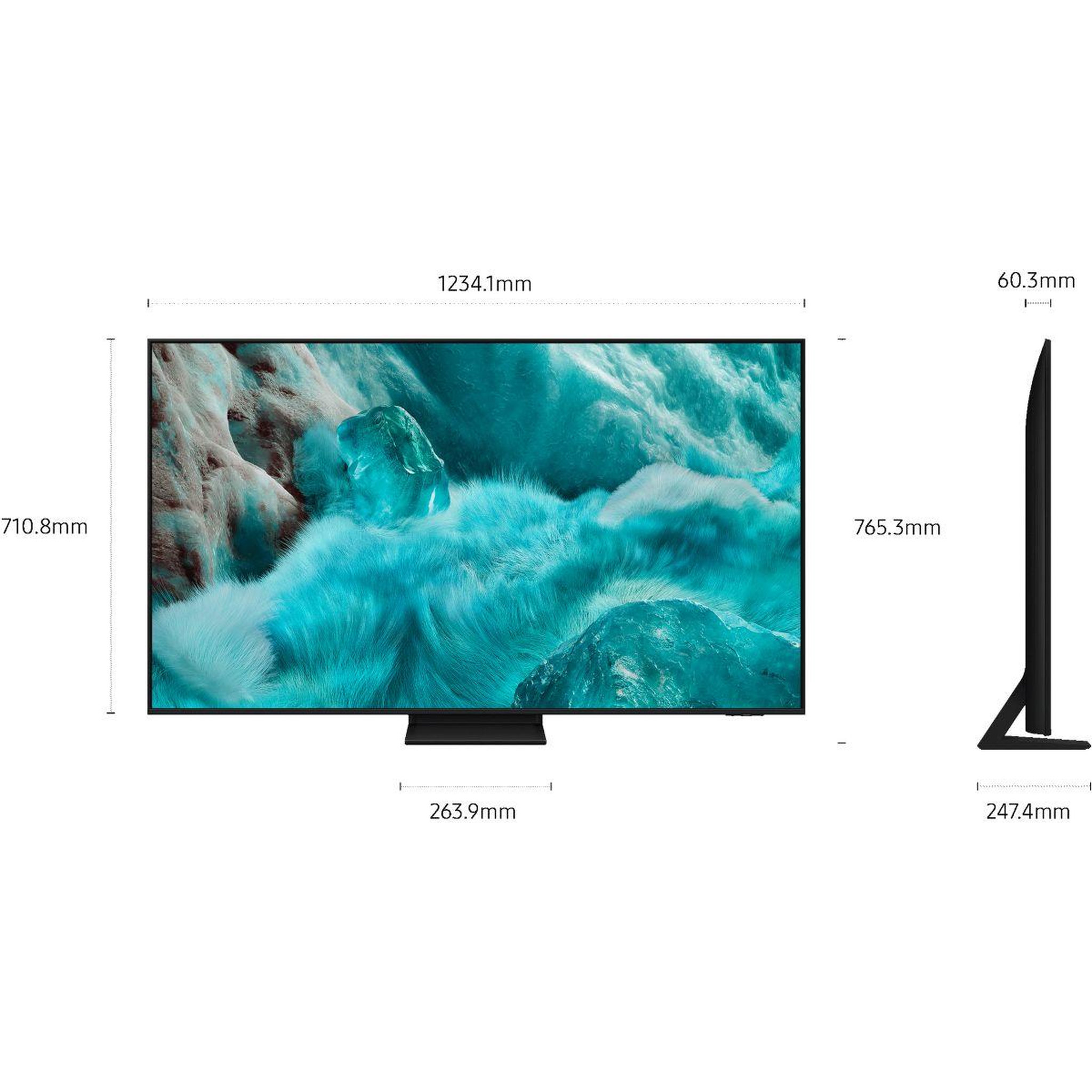 Voir la diapositive 2 : Samsung TV QLED TQ55Q7F5 4K AI SmartTV 2025
