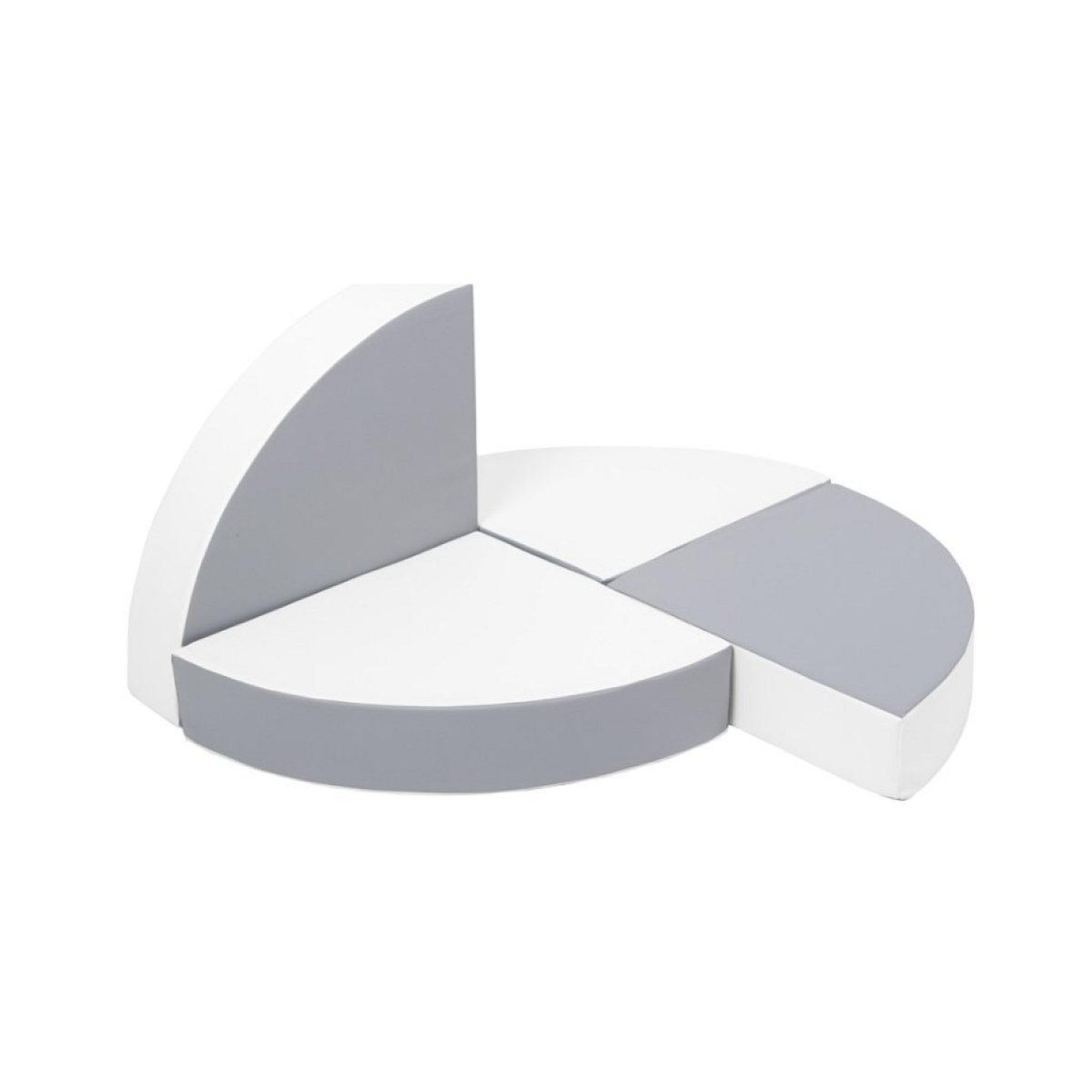 VELINDA Set de 4 blocs en mousse blanc gris