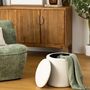 Voir la diapositive 5 : ATMOSPHERA Pouf de rangement en bouclette - Blanc