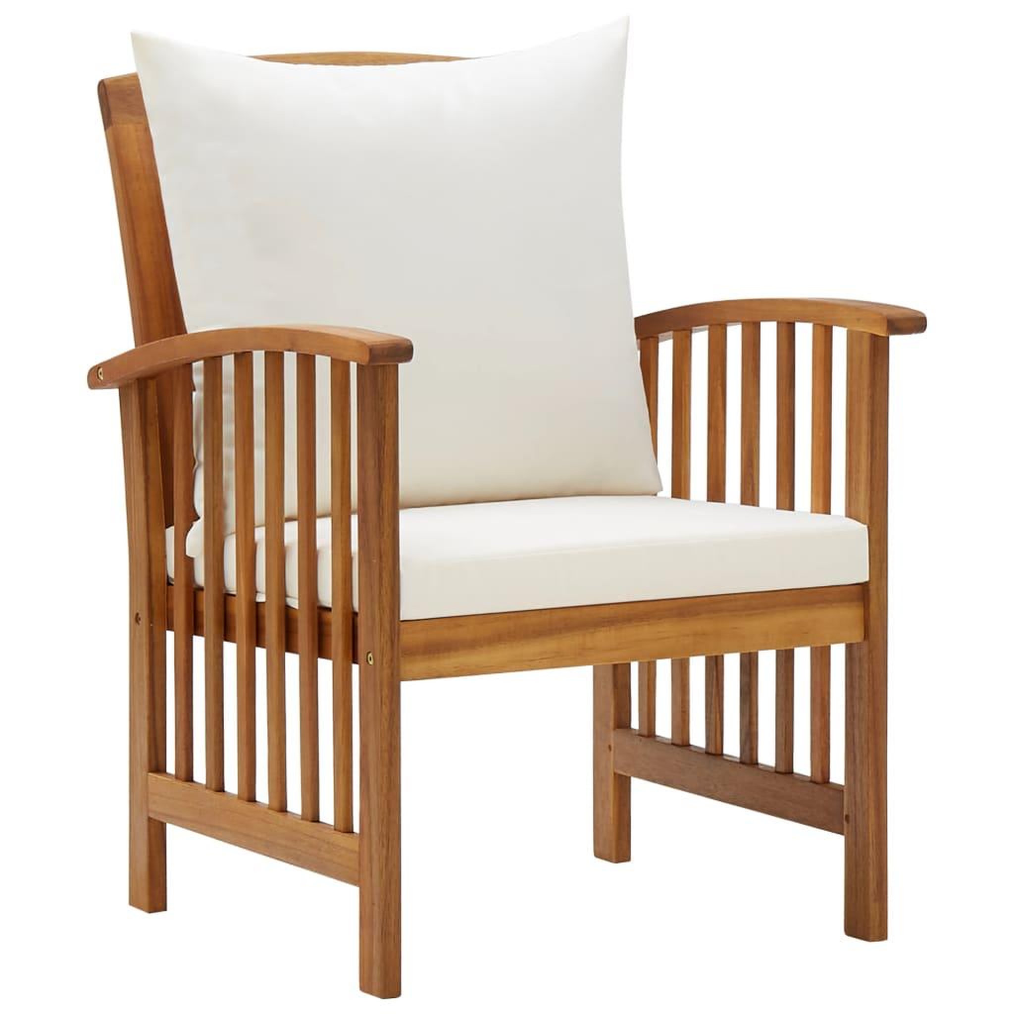 Voir la diapositive 4 : VIDAXL Salon de jardin 5 pcs avec coussins Bois d'acacia solide
