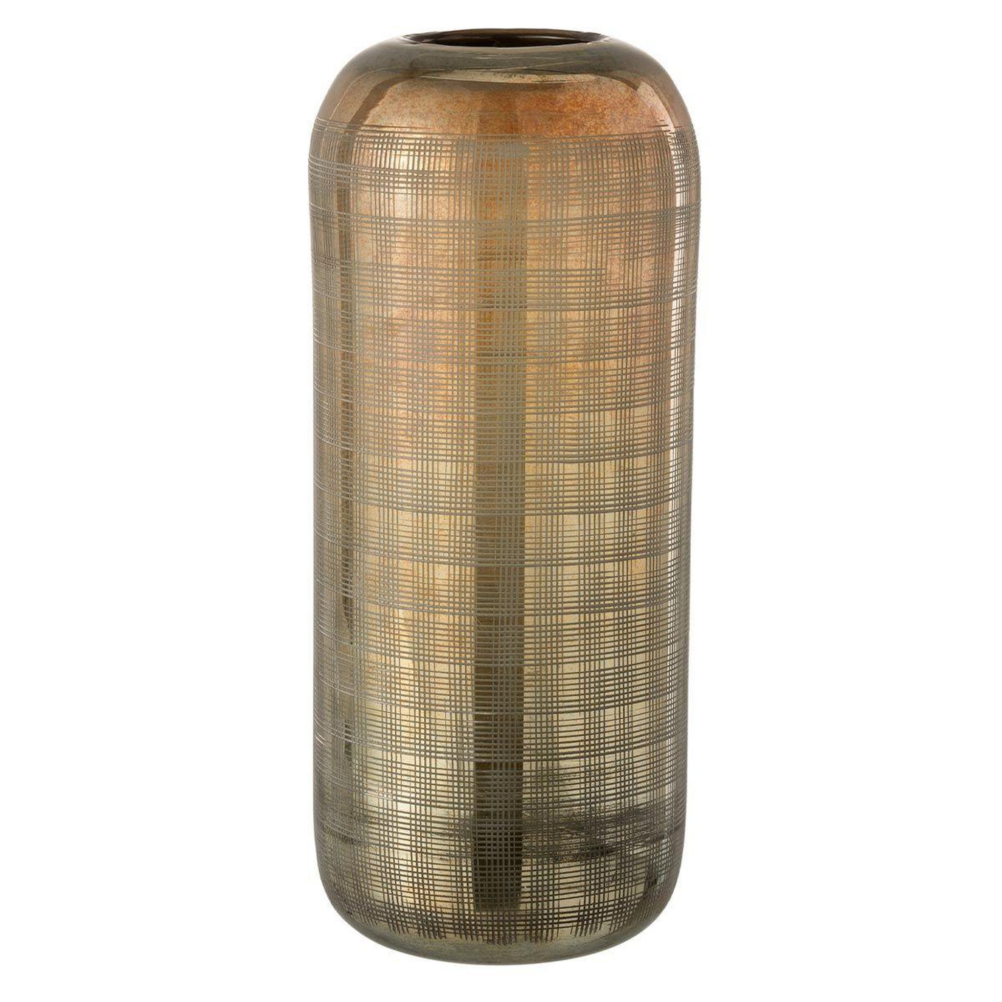 Voir la diapositive 1 : J-LINE Vase design en verre  torino  36cm vert & or