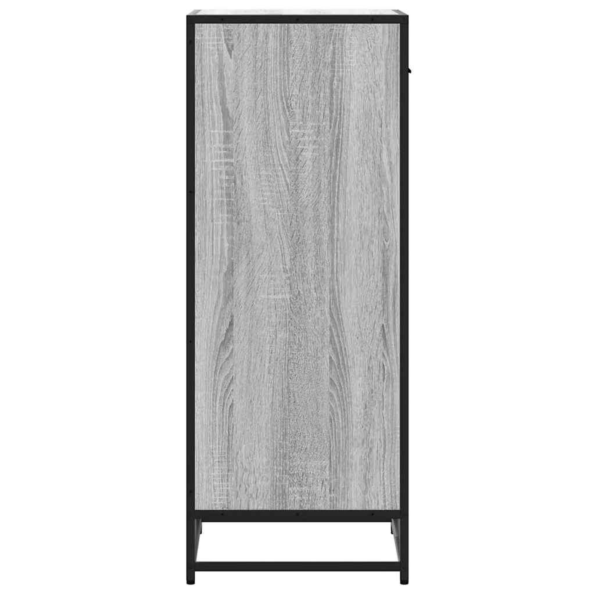 Voir la diapositive 5 : VIDAXL Etagere a chaussures sonoma gris 48x38x97,5 cm bois ingenierie