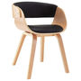 Voir la diapositive 2 : VIDAXL Chaise de salle a manger noir bois courbe et similicuir