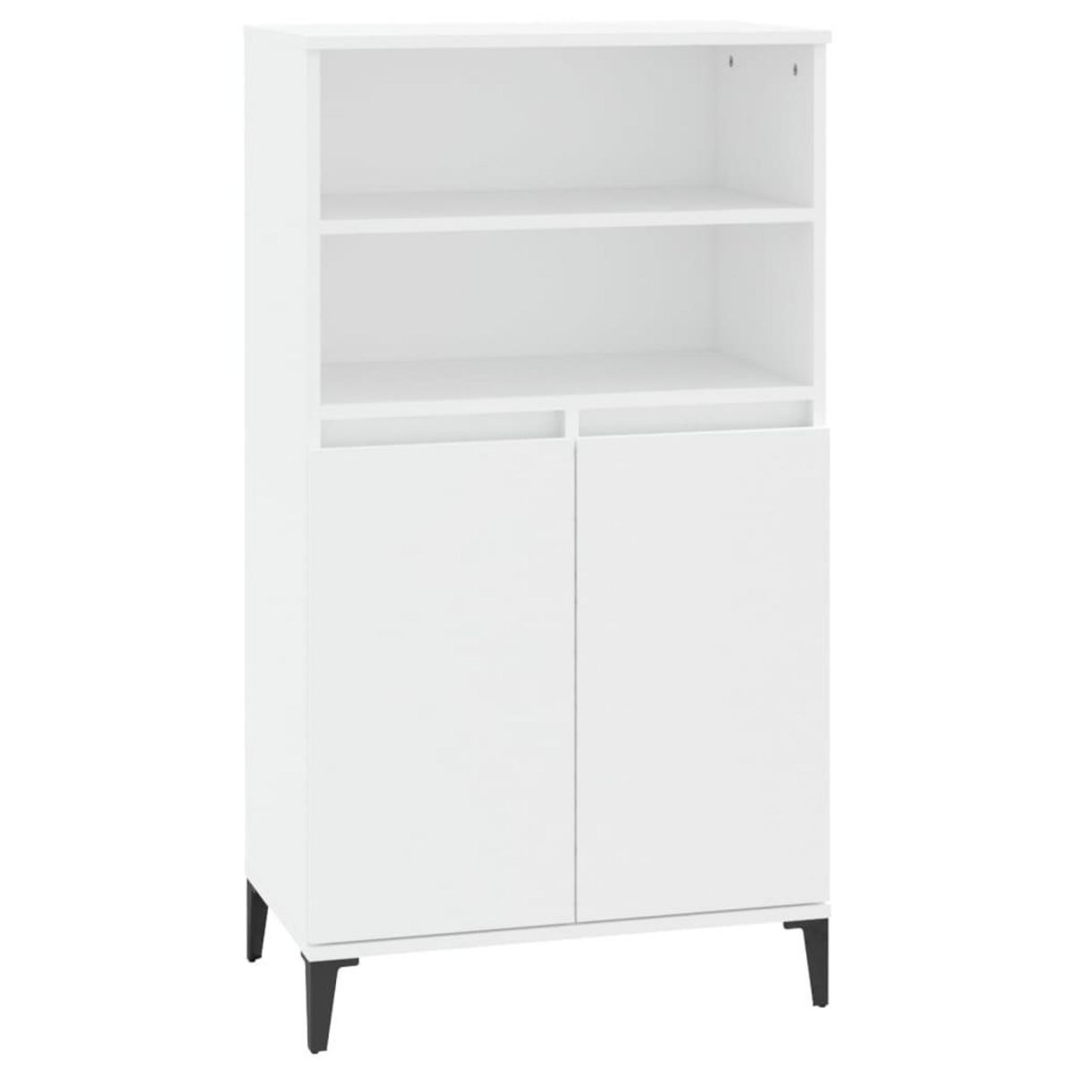 VIDAXL Buffet haut Blanc 60x36x110 cm Bois d'ingenierie