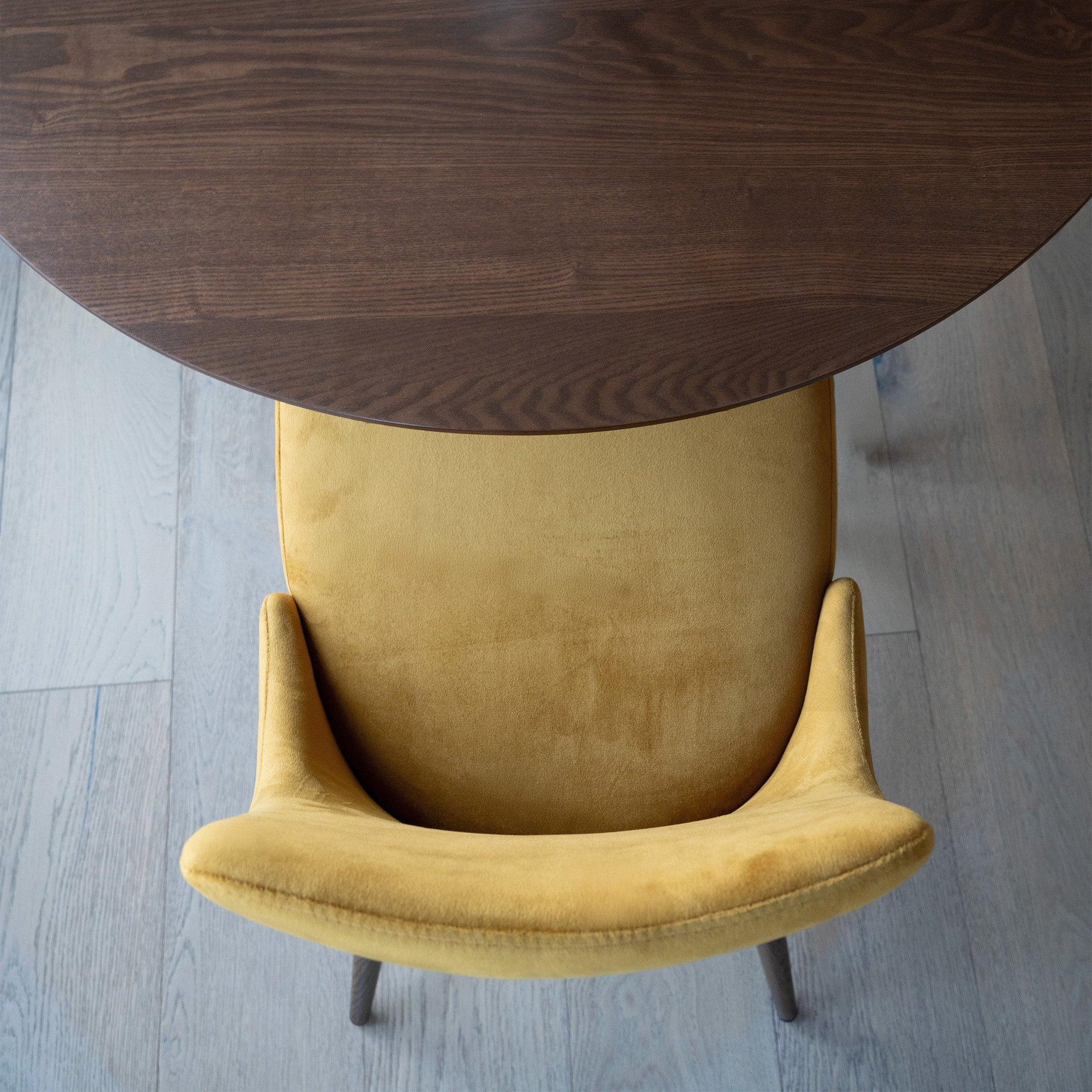Voir la diapositive 6 : MAISON PAVANE Lot de 2 chaises en velours jaune moutarde-vinni