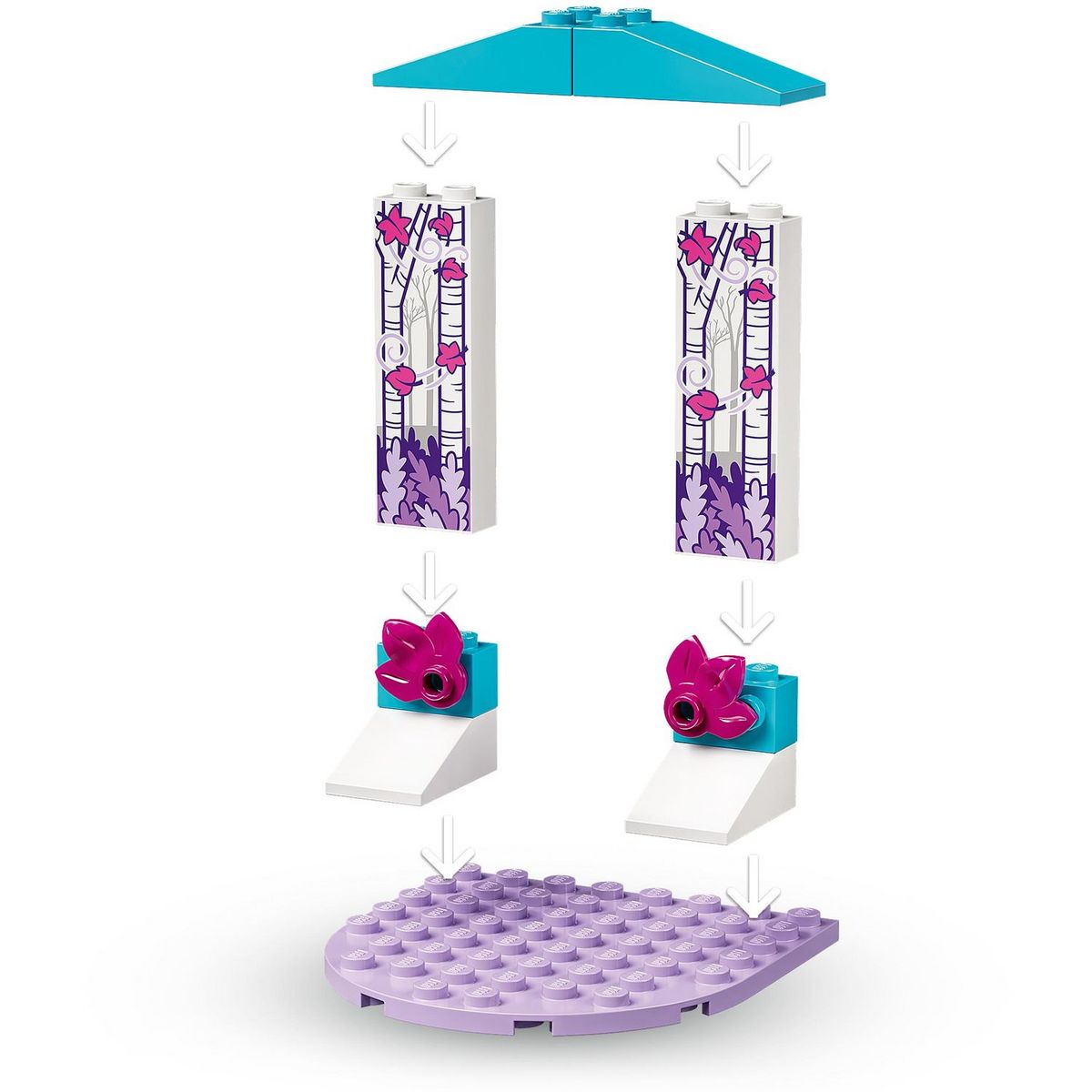 LEGO Disney 43209 Elsa et l&rsquo;Écurie de Glace de Nokk, Jouet de la Reine des Neiges