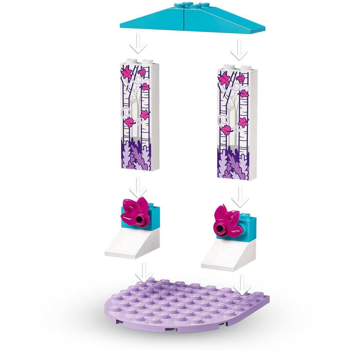 LEGO Disney 43209 Elsa et l&rsquo;Écurie de Glace de Nokk, Jouet de la Reine des Neiges