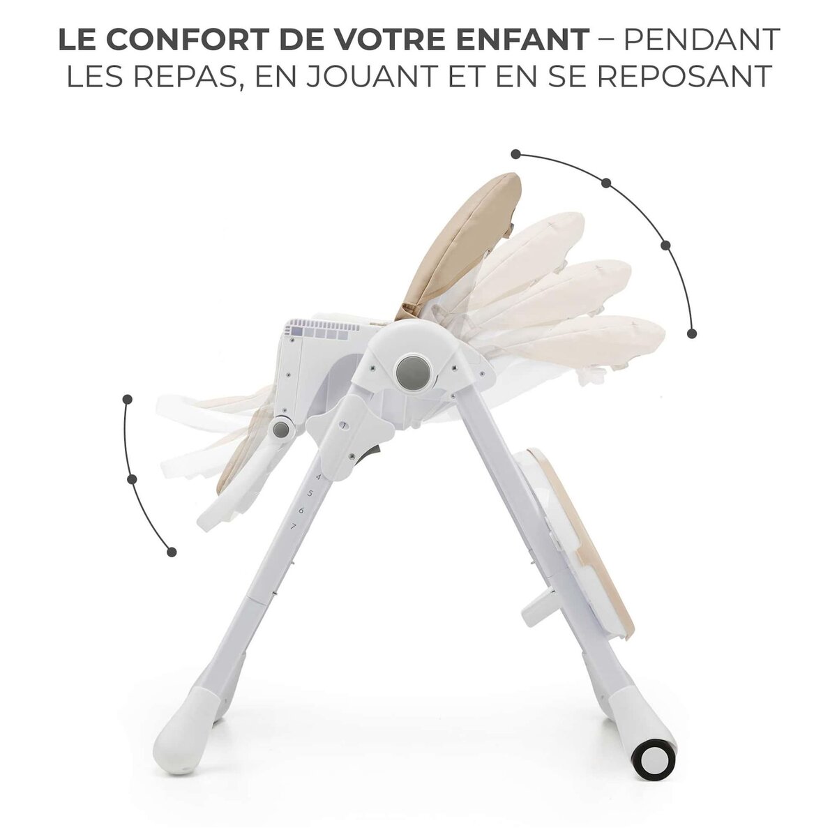 KINDERKRAFT Chaise haute 2en1 tummie pratique et confortable