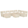 Voir la diapositive 2 : VIDAXL Salon de jardin palette 8 pcs Bois d'epicea impregne