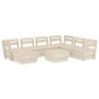 Voir la diapositive 2 : VIDAXL Salon de jardin palette 8 pcs Bois d'epicea impregne