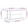 Voir la diapositive 6 : VIDAXL Table basse blanc 102x55,5x40 cm bois d'ingenierie
