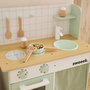 Voir la diapositive 3 : SWEEEK Cuisine en bois vert céladon cocotte pour enfant avec accessoires