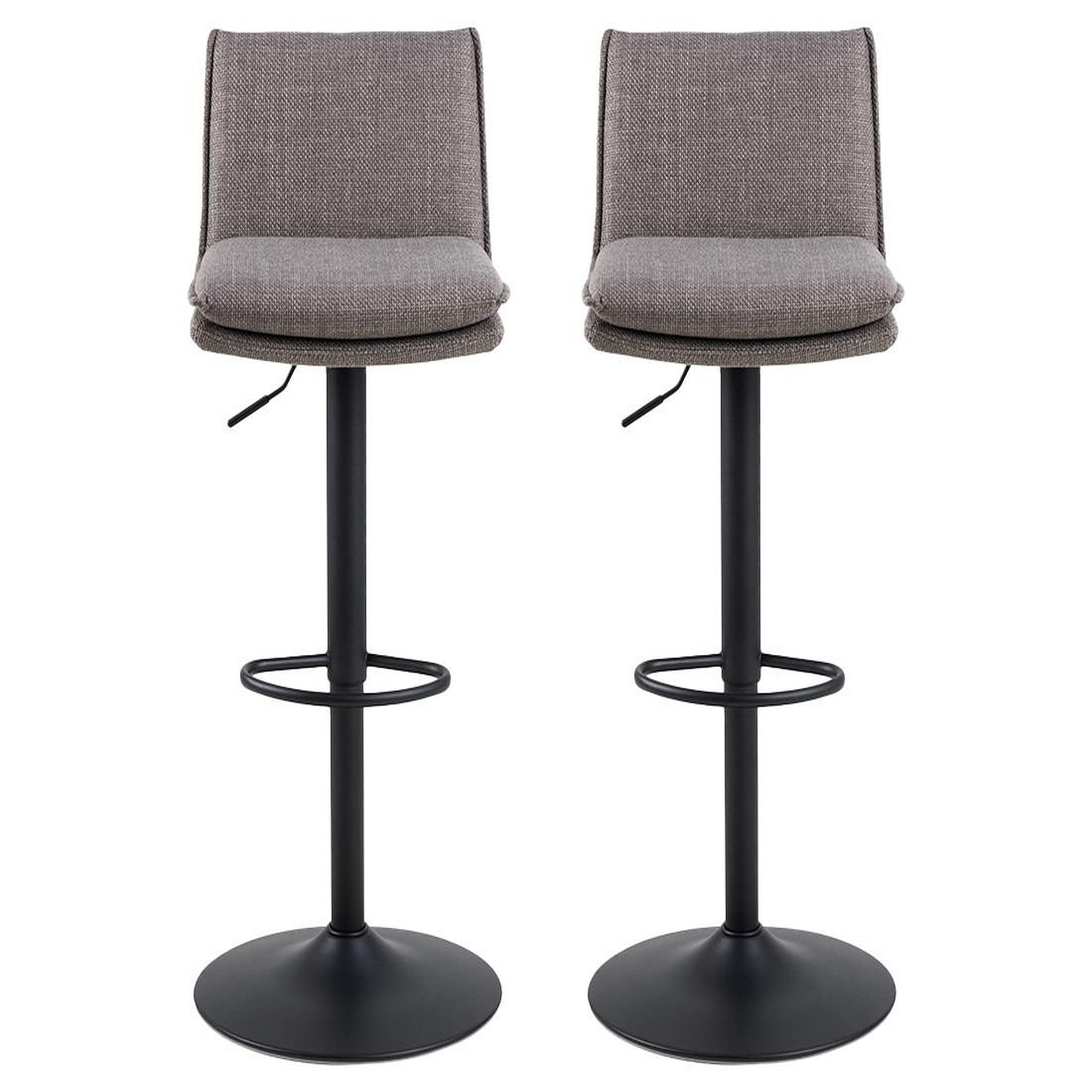 Voir la diapositive 1 : LISA DESIGN Alora - lot de 2 tabourets - ajustables et pivotants - en tissu