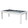 Voir la diapositive 6 : Rendez vous déco Table de billard convertible blanche tapis gris-Eddie