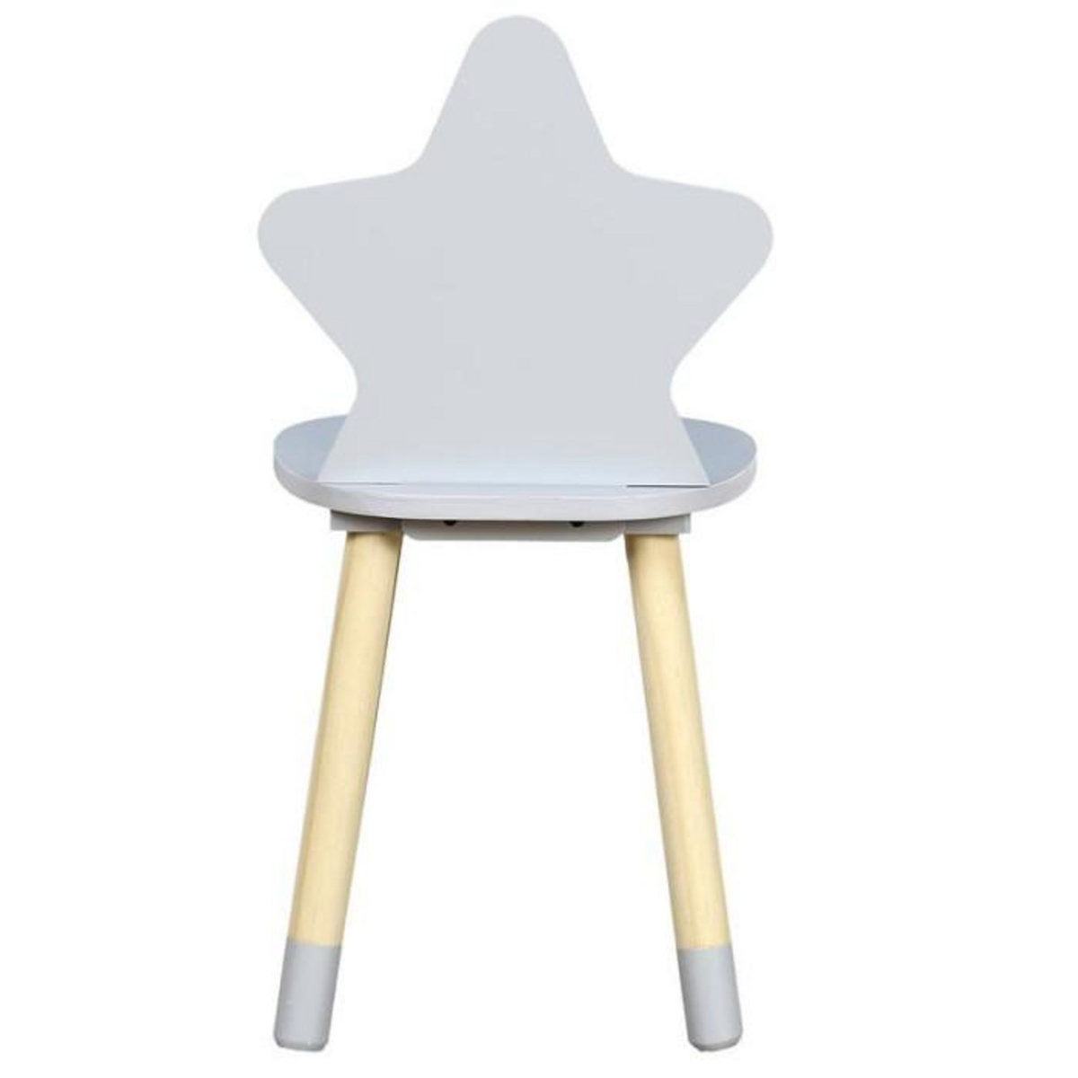Paris Prix Chaise Enfant en Bois  Étoile  54cm Gris