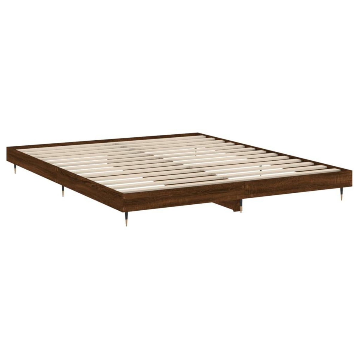 VIDAXL Cadre de lit sans matelas chene marron 200x200 cm