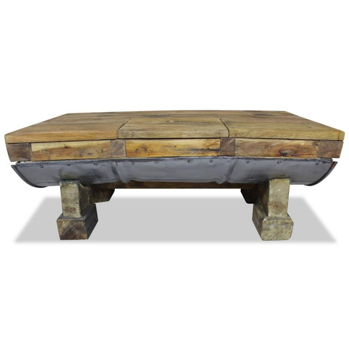 VIDAXL Table basse bois de recuperation melange 90x50x35 cm