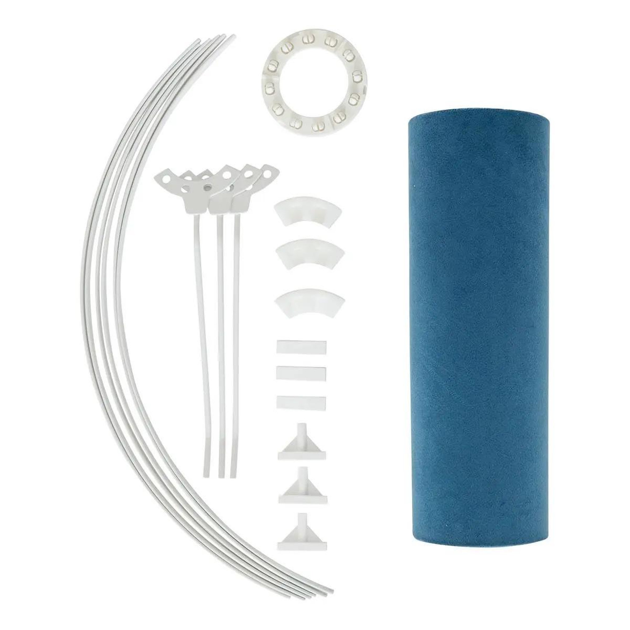 Voir la diapositive 4 : ATMOSPHERA Abat-jour en velours  beline  30cm bleu canard