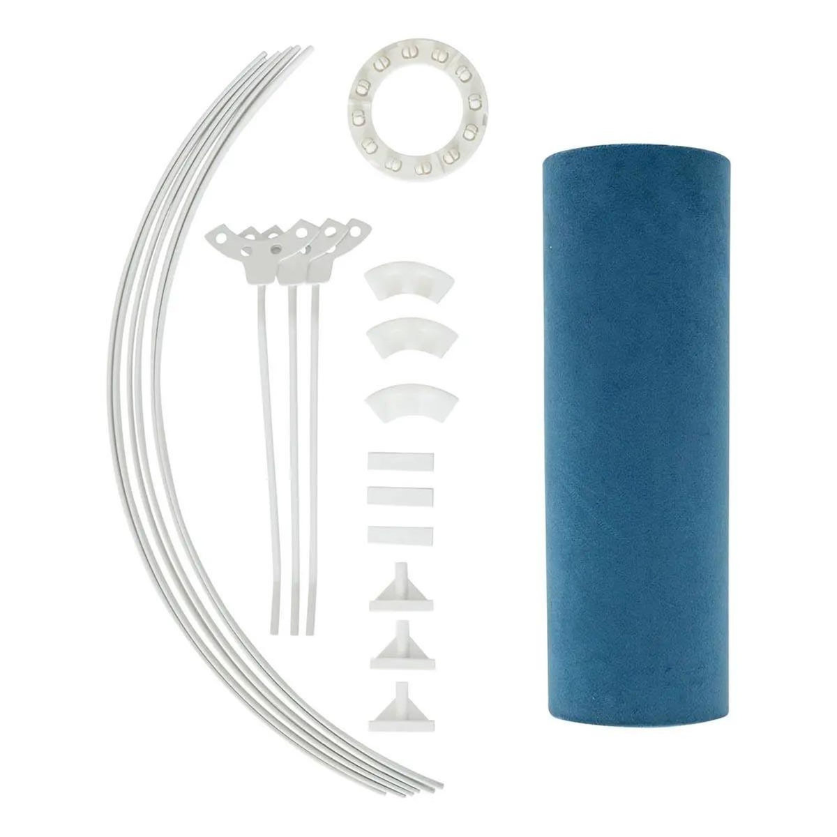 ATMOSPHERA Abat-Jour en Velours  Beline  30cm Bleu Canard