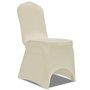 VIDAXL Housses elastiques de chaise Creme 24 pcs